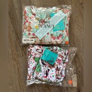 NWT Posh Peanut Christmas Holiday Newborn Unisex Footie Bundle
